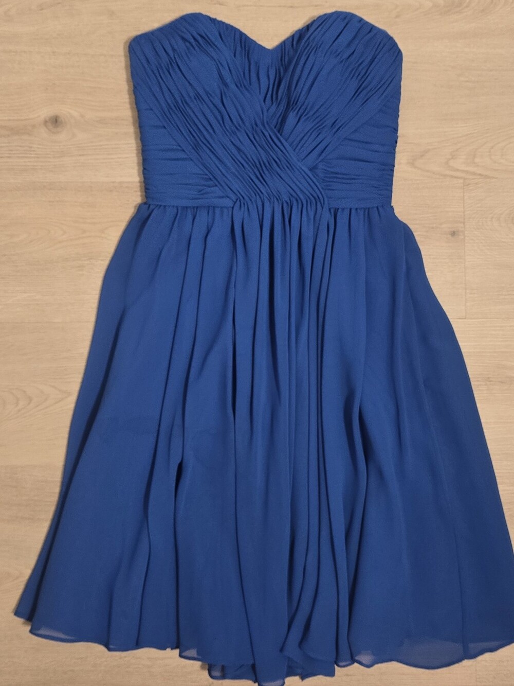 Mori Lee Royal Blue Chiffon Sweetheart Cocktail Dress Size 9/10
